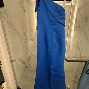 JJs House Royal Blue One-Shoulder Jumpsuit